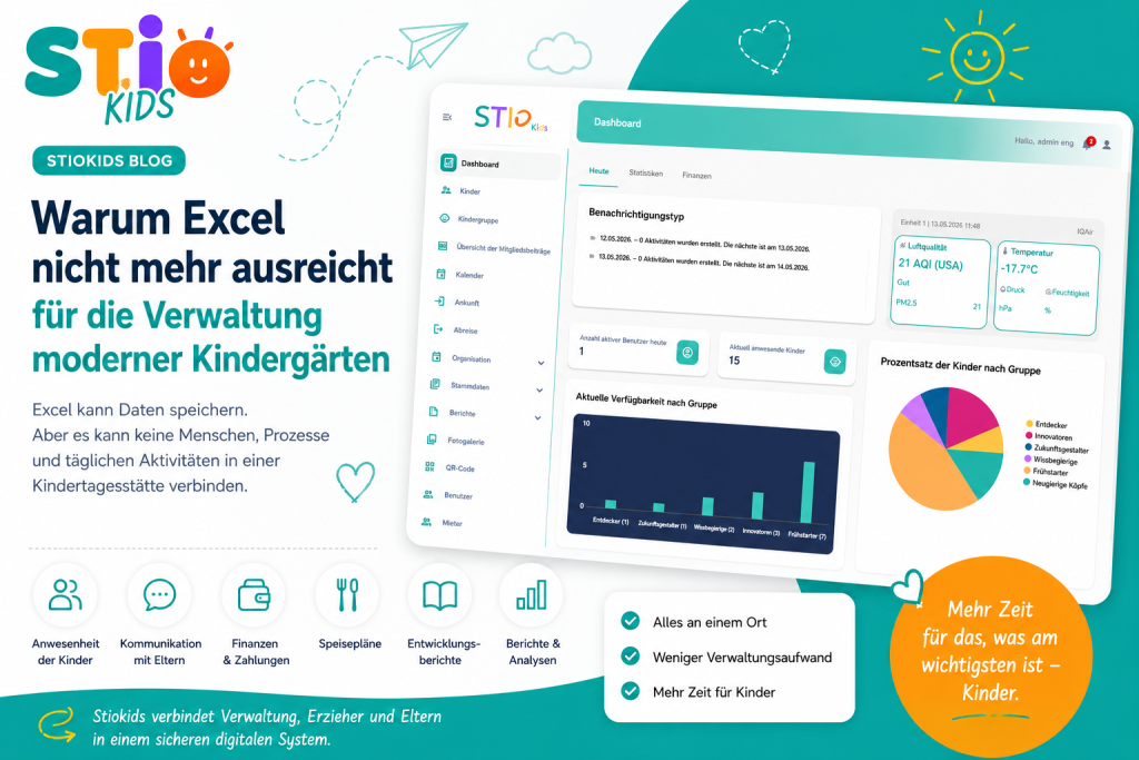 STIOKids Kindergarten Verwaltungssoftware als moderne Alternative zu Excel Tabellen