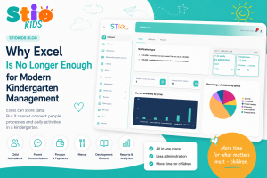 STIOKids kindergarten management software dashboard replacing Excel spreadsheets